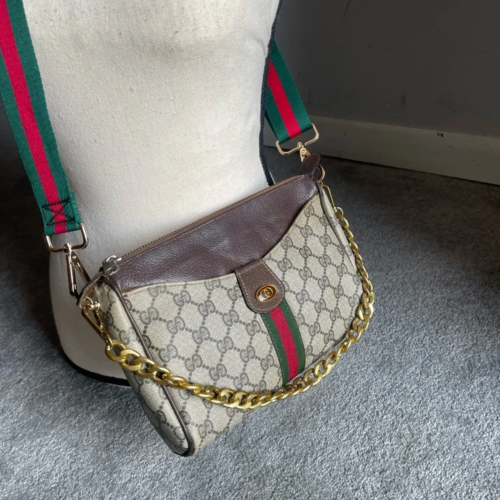 Authentic vintage Gucci web sherry line crossbody bag (001.105.0791) (KLV03) - Picture 10 of 15